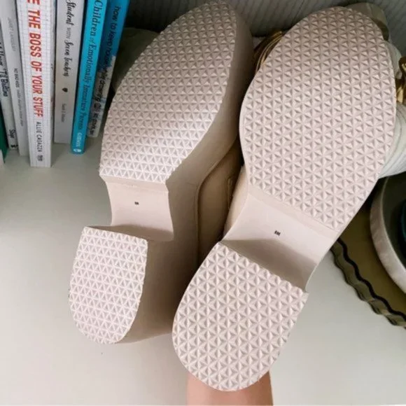 Matisse Footwear Kelly Platform Mule Oxford Cream Beige Minimalist Leather New 8 - Picture 9 of 13